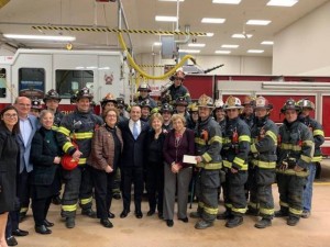 The Woman's Club of Chatham presents a $25,000 donation to the Chatham Township Volunteer Fire Department to put towards the purchase of an Incident and Command Vehicle